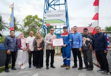 Peresmikan Sumur Bor CSR Pertamina untuk Warga Syamsudin Noor